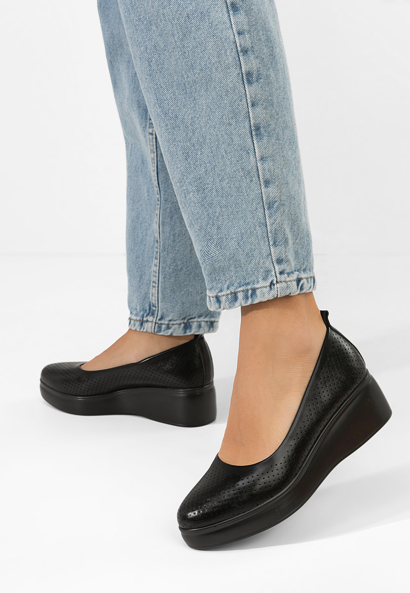 Πλατφόρμες γυναικεία Danetia μαύρα