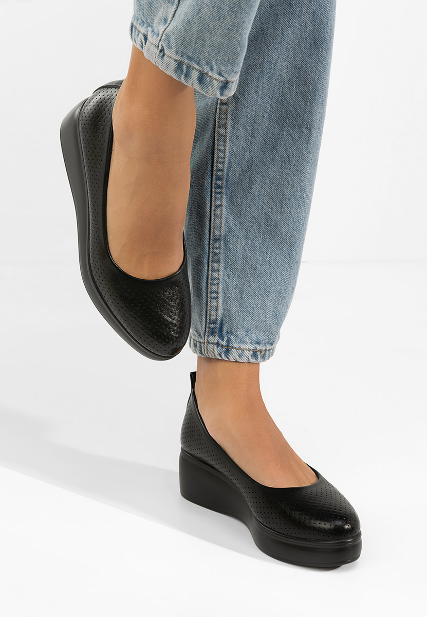 Πλατφόρμες γυναικεία Danetia μαύρα