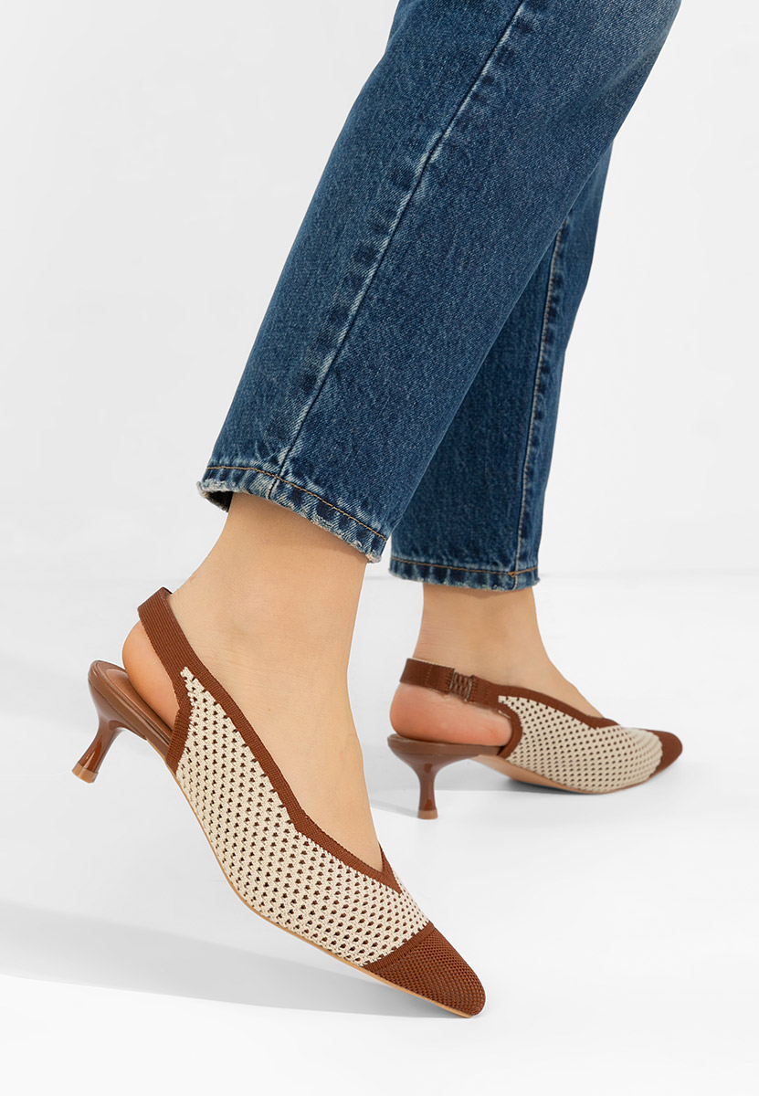 Γόβες slingback Jimenia καφε