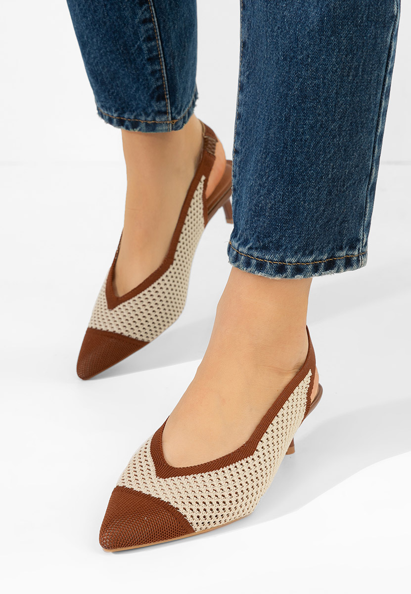 Γόβες slingback Jimenia καφε