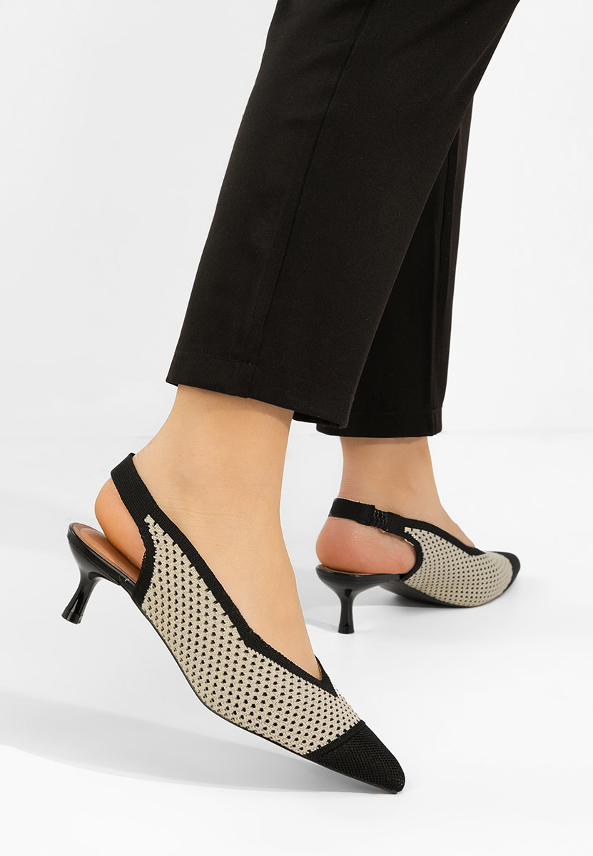 Γόβες slingback Jimenia μαύρα