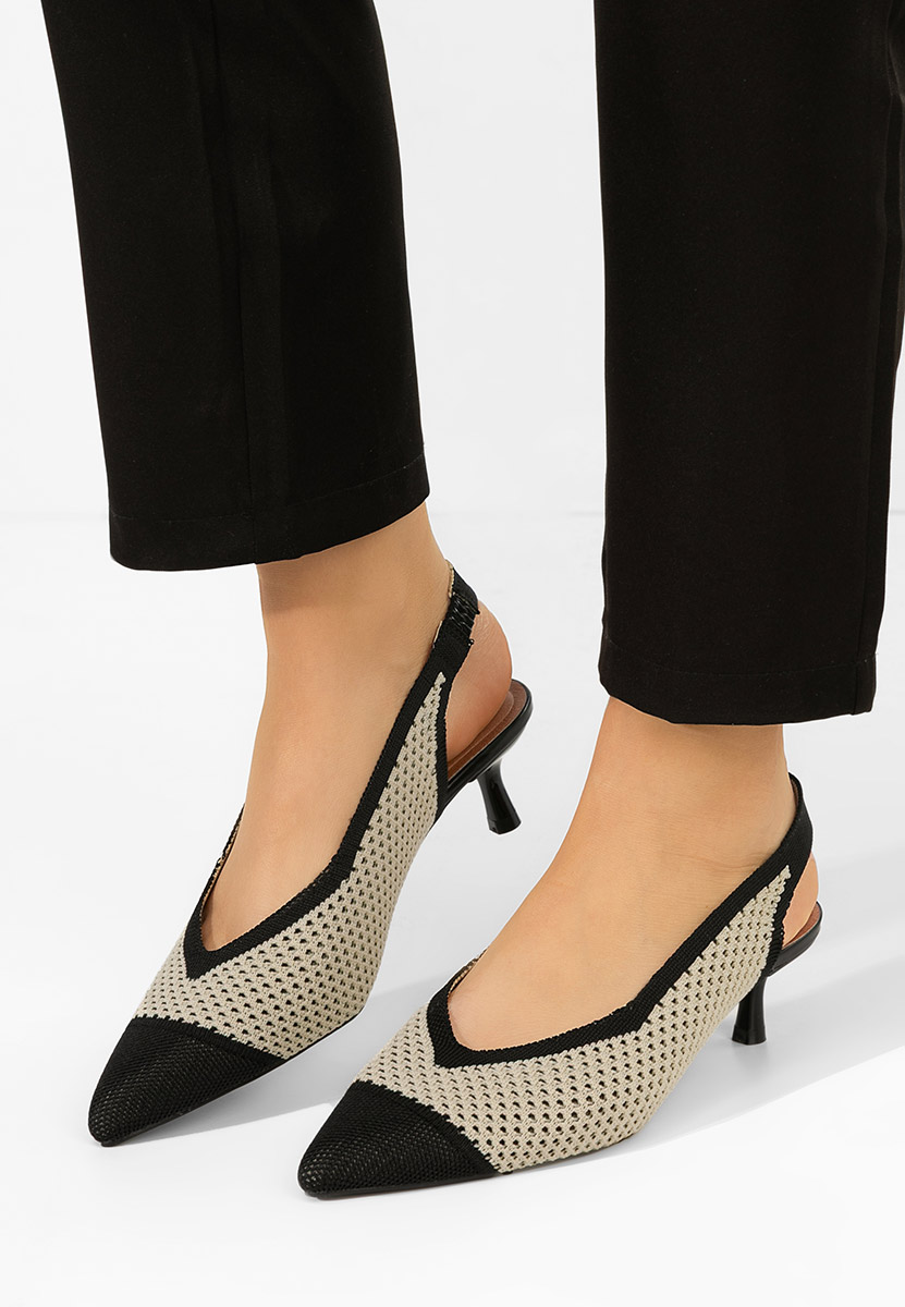 Γόβες slingback Jimenia μαύρα