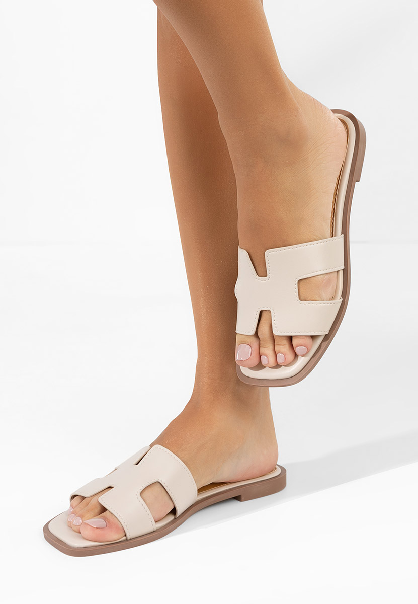 Παντόφλεσ χωρις τακούνι Lecya μπεζ