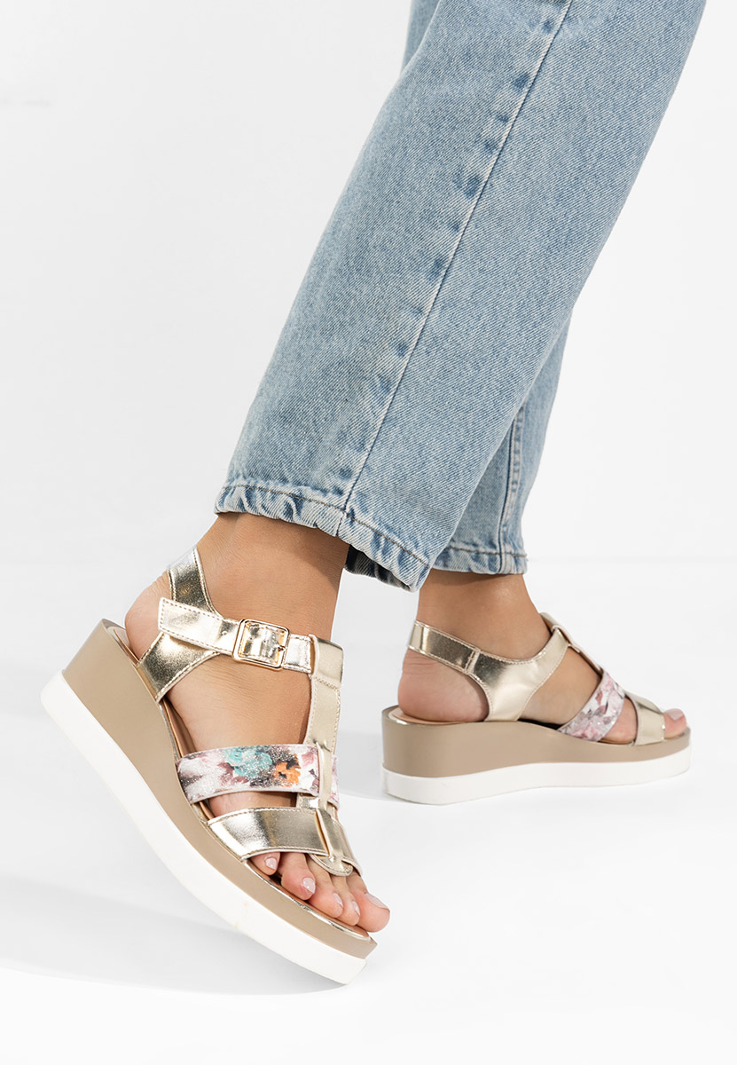 Πέδιλα πλατφόρμες Anastasis χρυσα