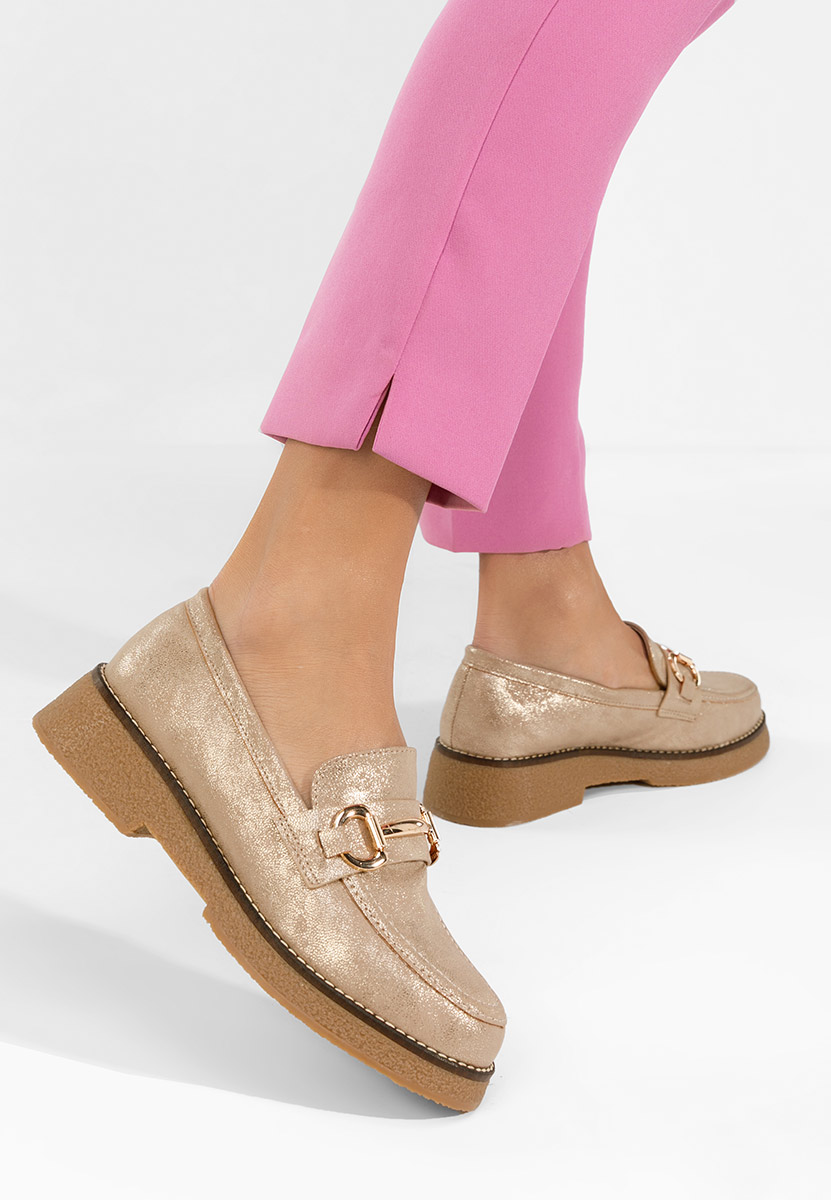 Μοκασίνια γυναικεια Ylenia χρυσο