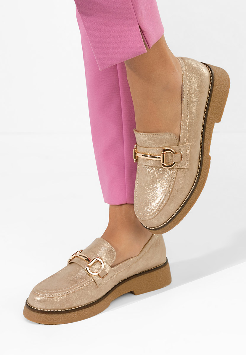 Μοκασίνια γυναικεια Ylenia χρυσο