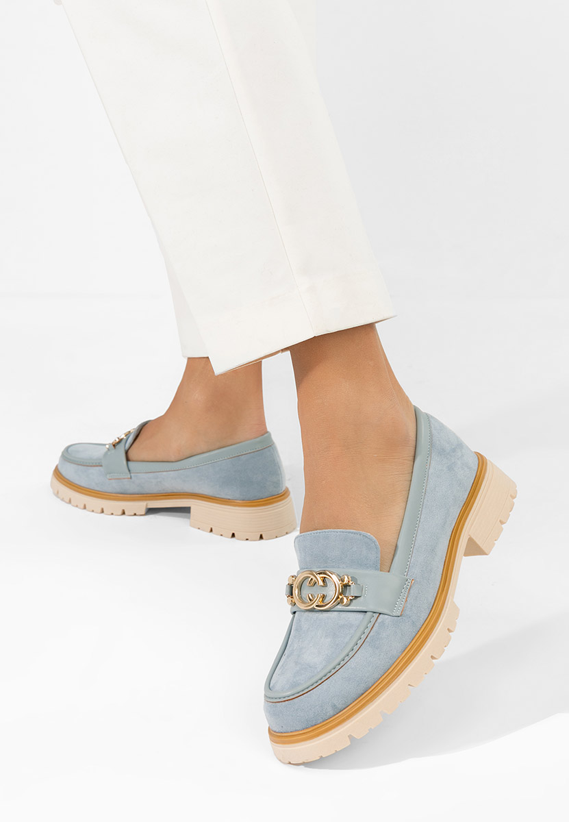 Μοκασίνια  γυναικεια Lenisia μπλε