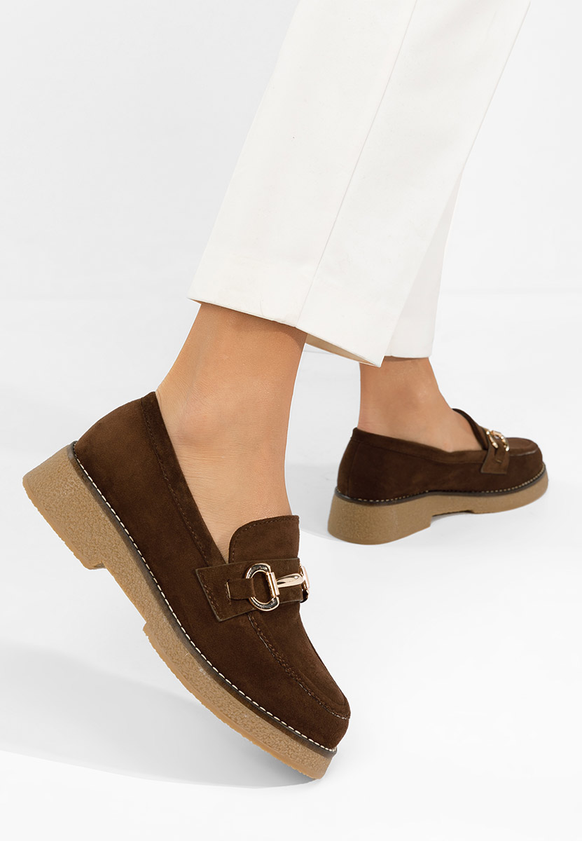 Μοκασίνια γυναικεια Ylenia καφε