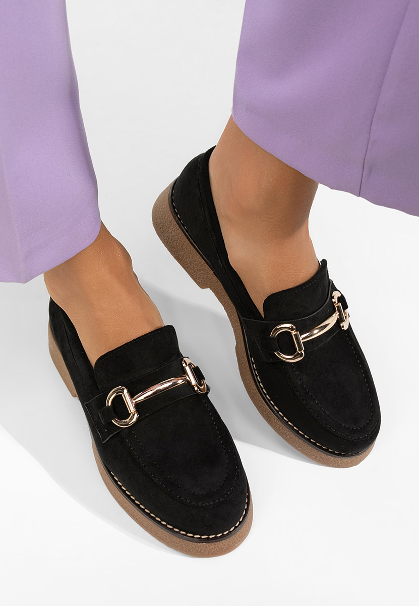 Μοκασίνια γυναικεια Ylenia μαύρα