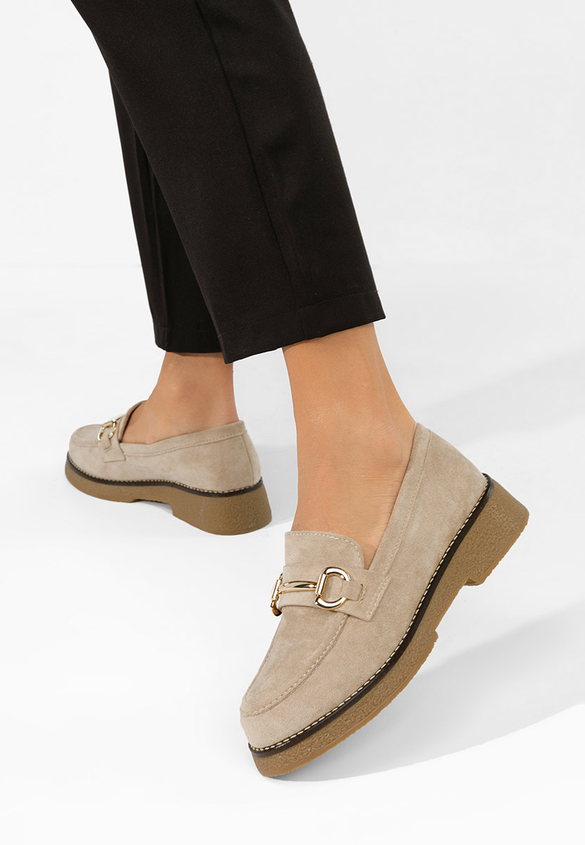 Μοκασίνια γυναικεια Ylenia μπεζ