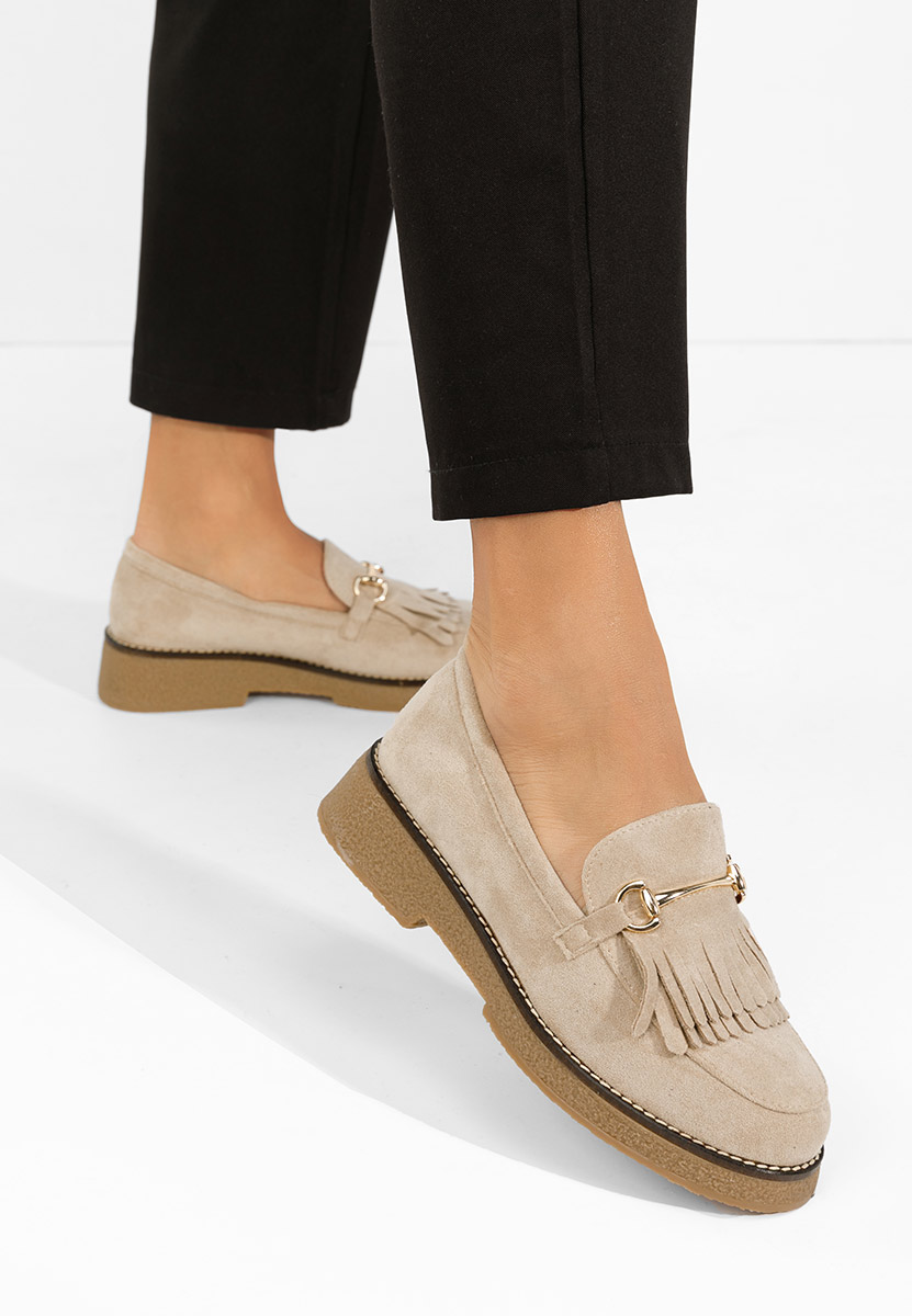 Μοκασίνια γυναικεια Kemily μπεζ