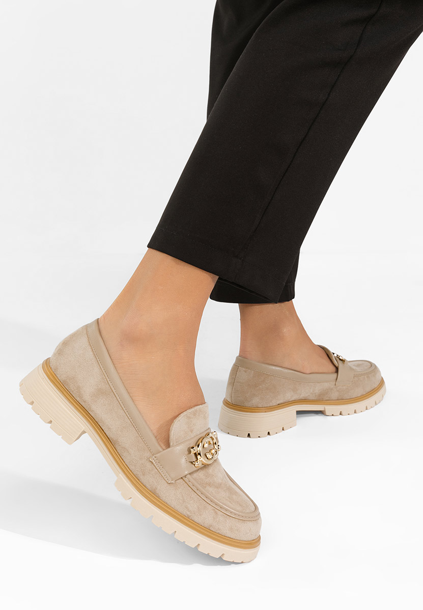 Μοκασίνια  γυναικεια Lenisia χακι