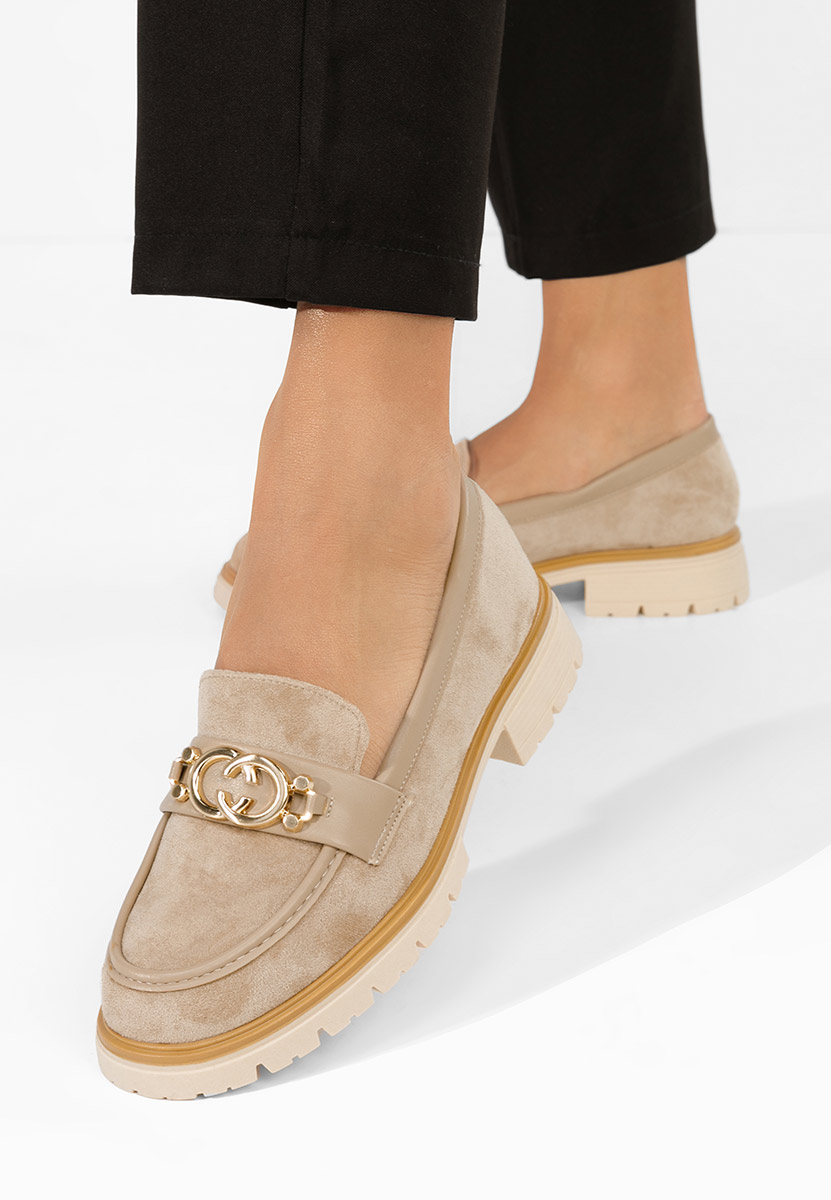 Μοκασίνια  γυναικεια Lenisia χακι