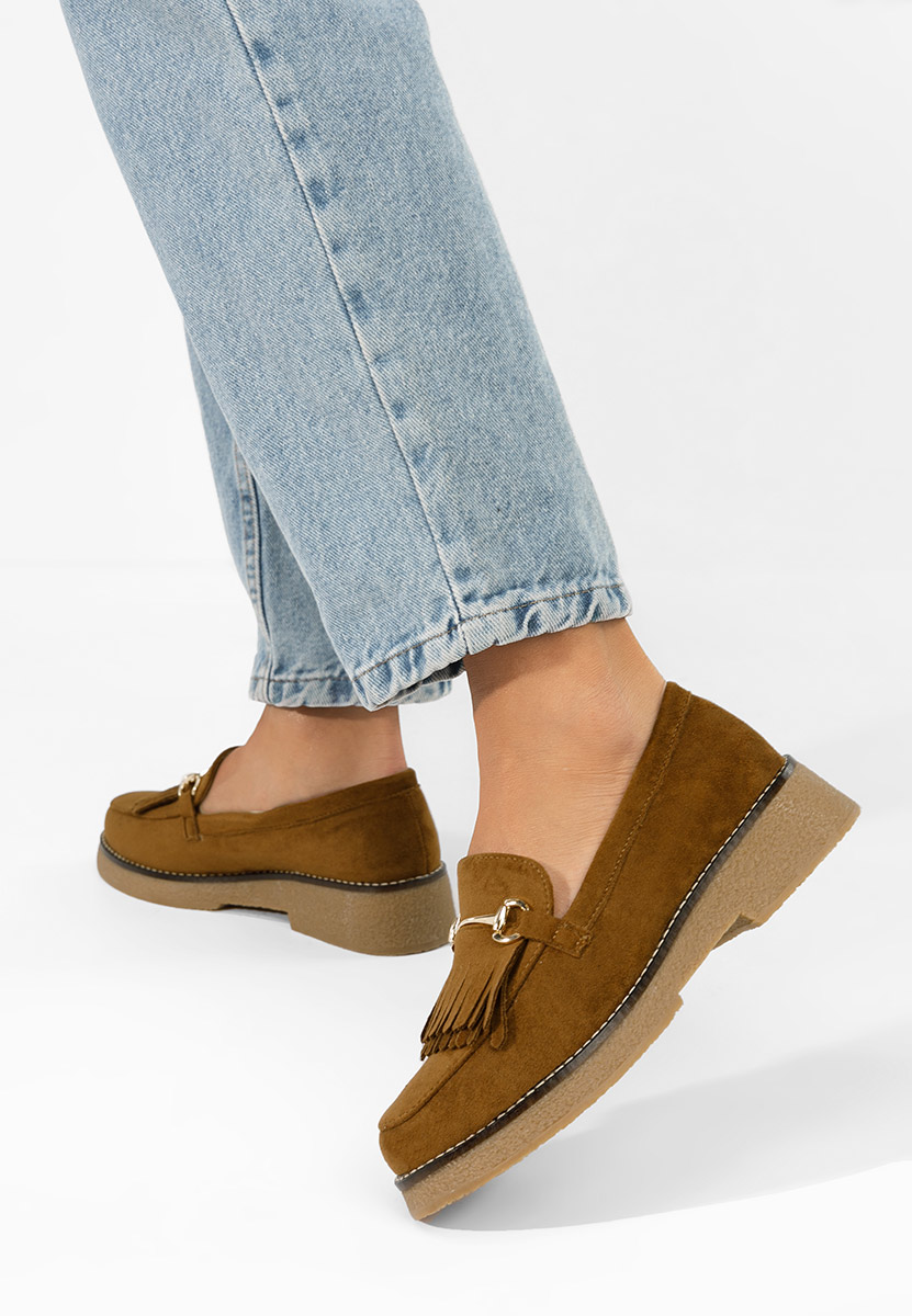 Μοκασίνια γυναικεια Kemily V2 καφε