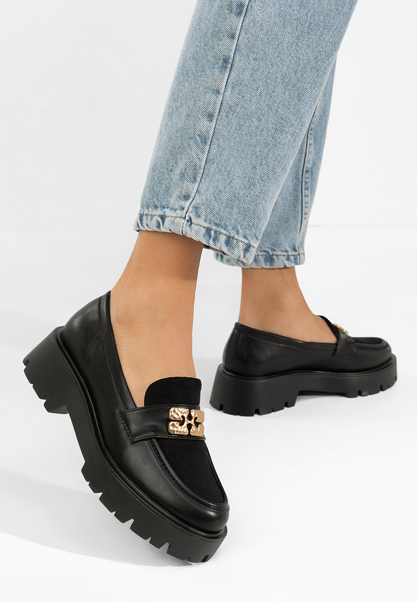 Loafers γυναικεια Karamela μαύρα