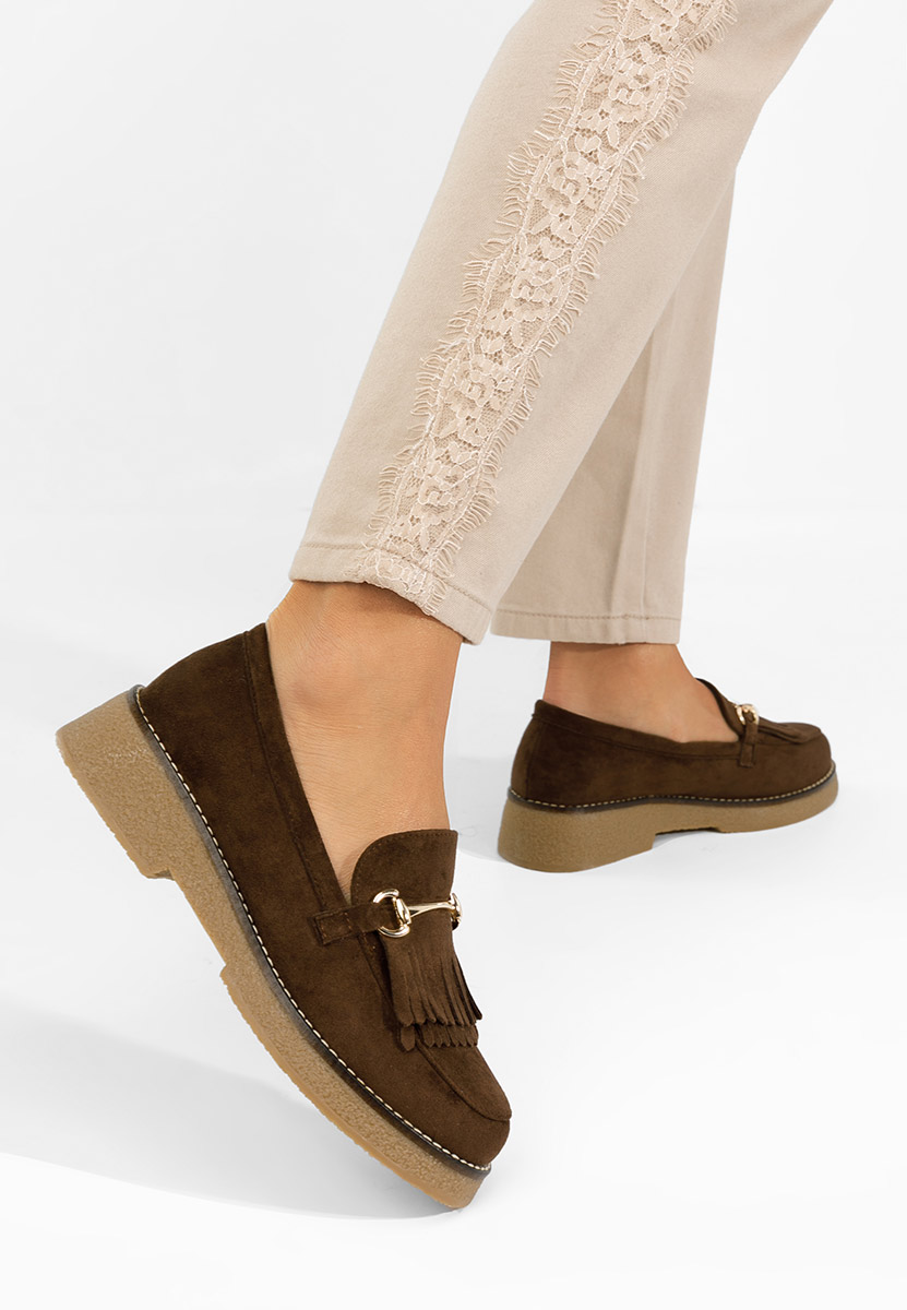 Μοκασίνια γυναικεια Kemily καφε