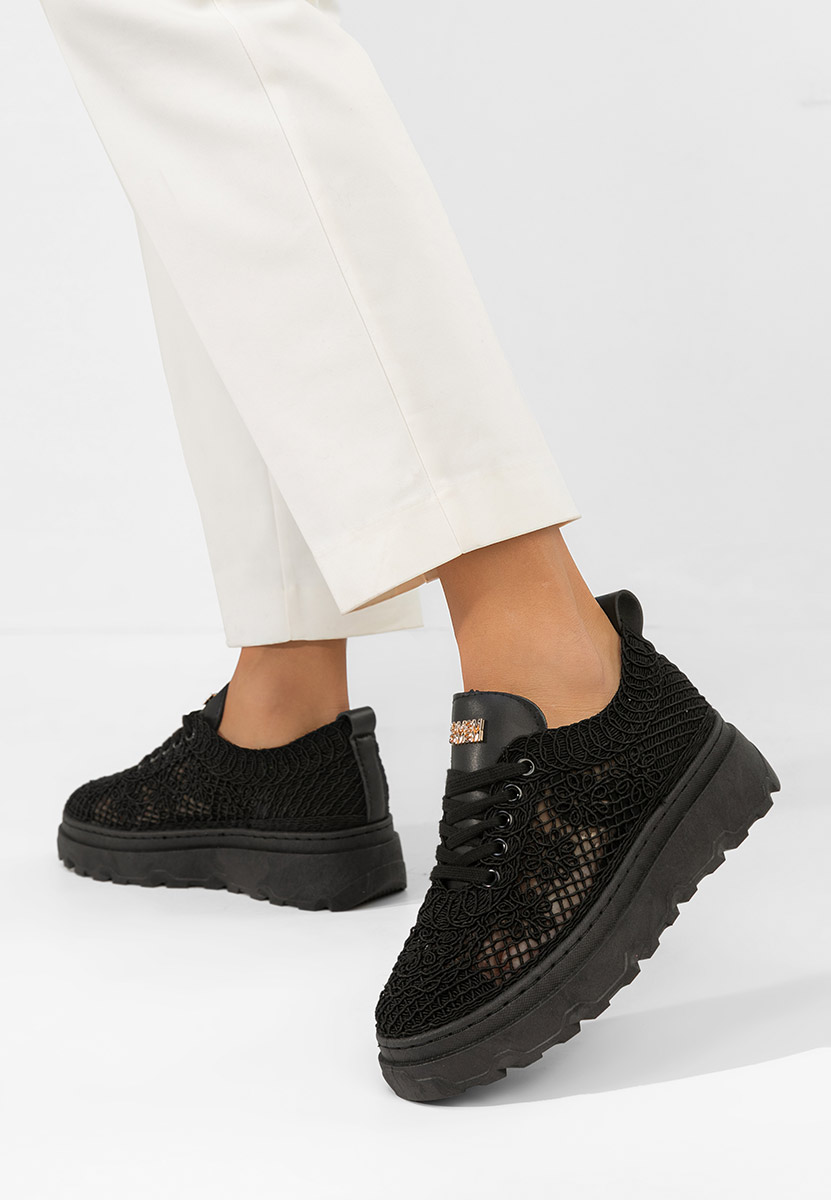 Sneakers με πλατφόρμα Rossela μαύρα