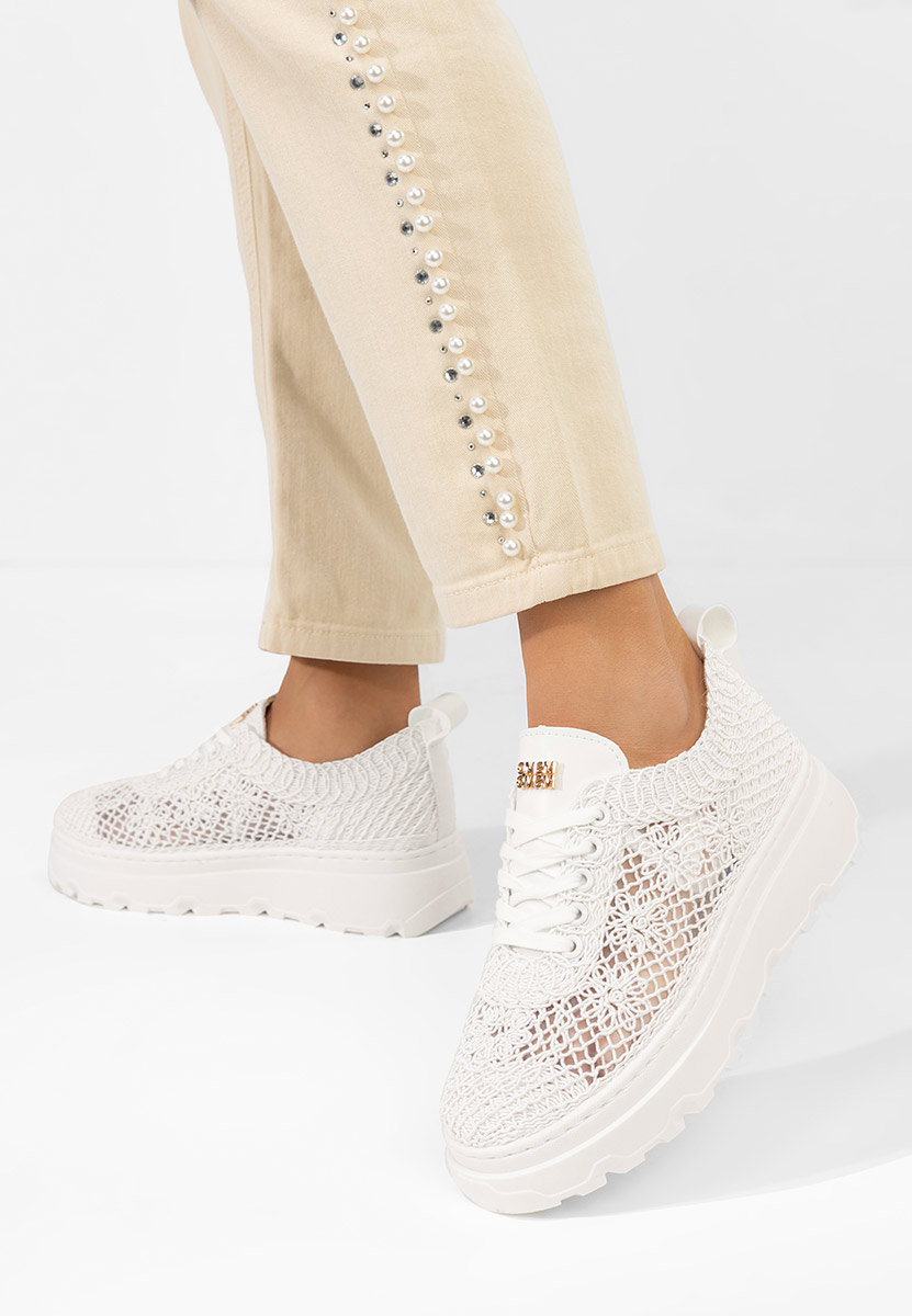 Sneakers με πλατφόρμα Rossela λευκά