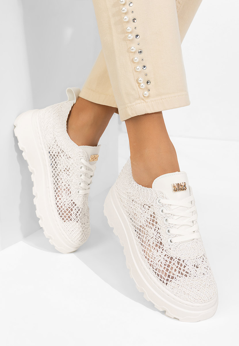 Sneakers με πλατφόρμα Rossela λευκά