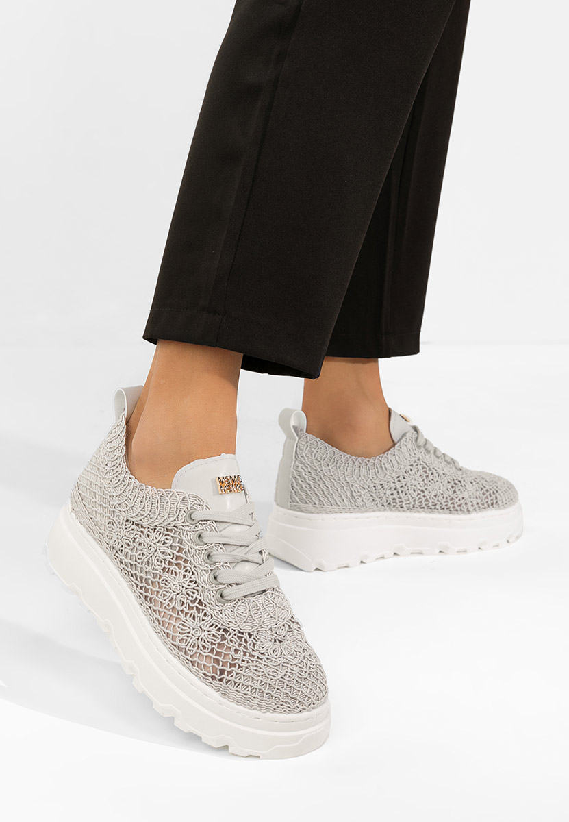 Sneakers με πλατφόρμα Rossela γκρι
