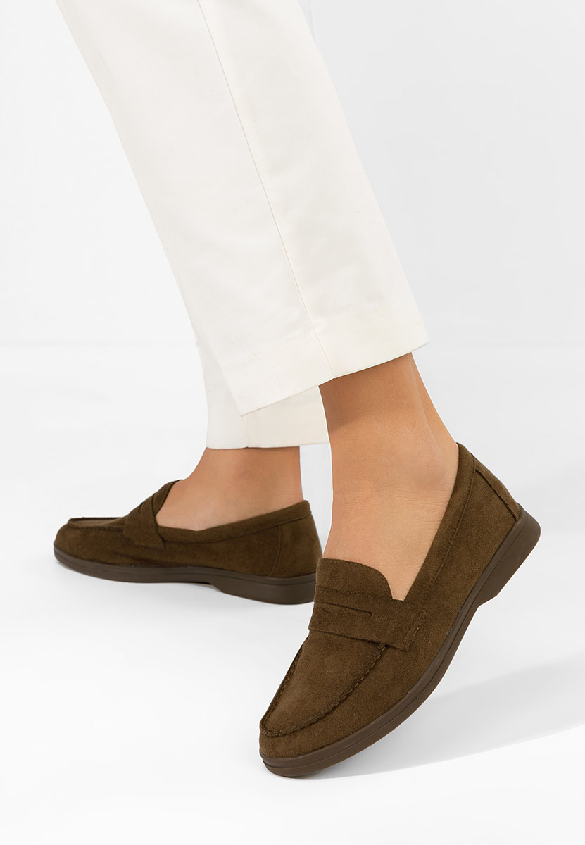 Μοκασίνια γυναικεια Hesika καφε