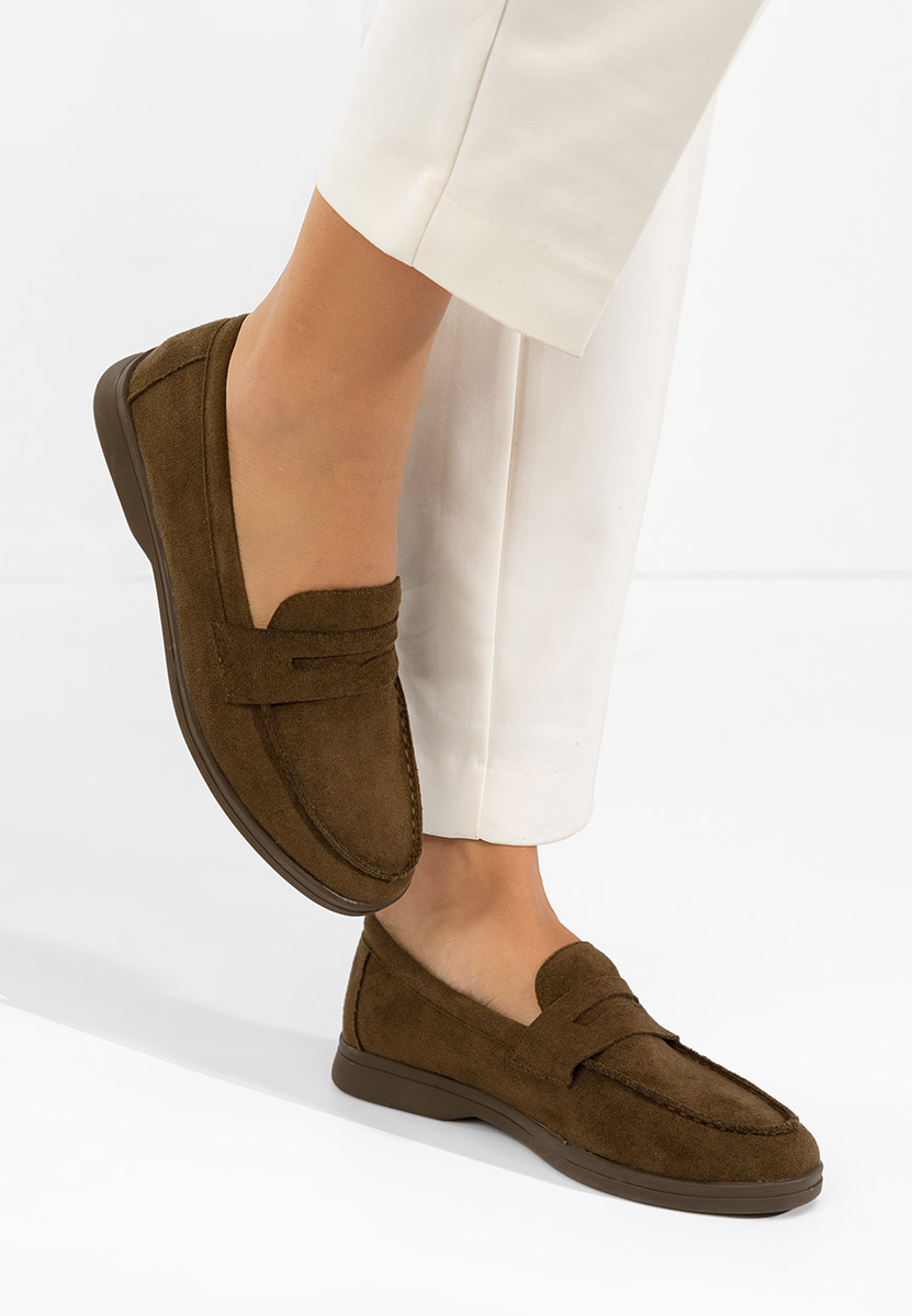 Μοκασίνια γυναικεια Hesika καφε