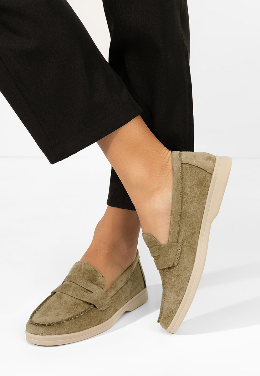 Μοκασίνια γυναικεια Hesika πρασινο