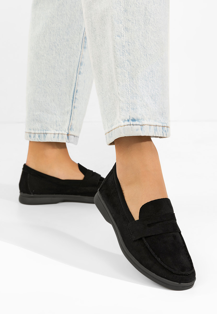 Μοκασίνια γυναικεια Hesika μαύρα