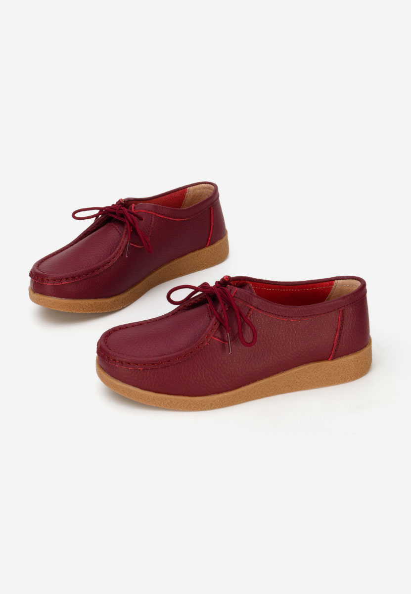 Μοκασίνια γυναικεια Afinia μπορντό