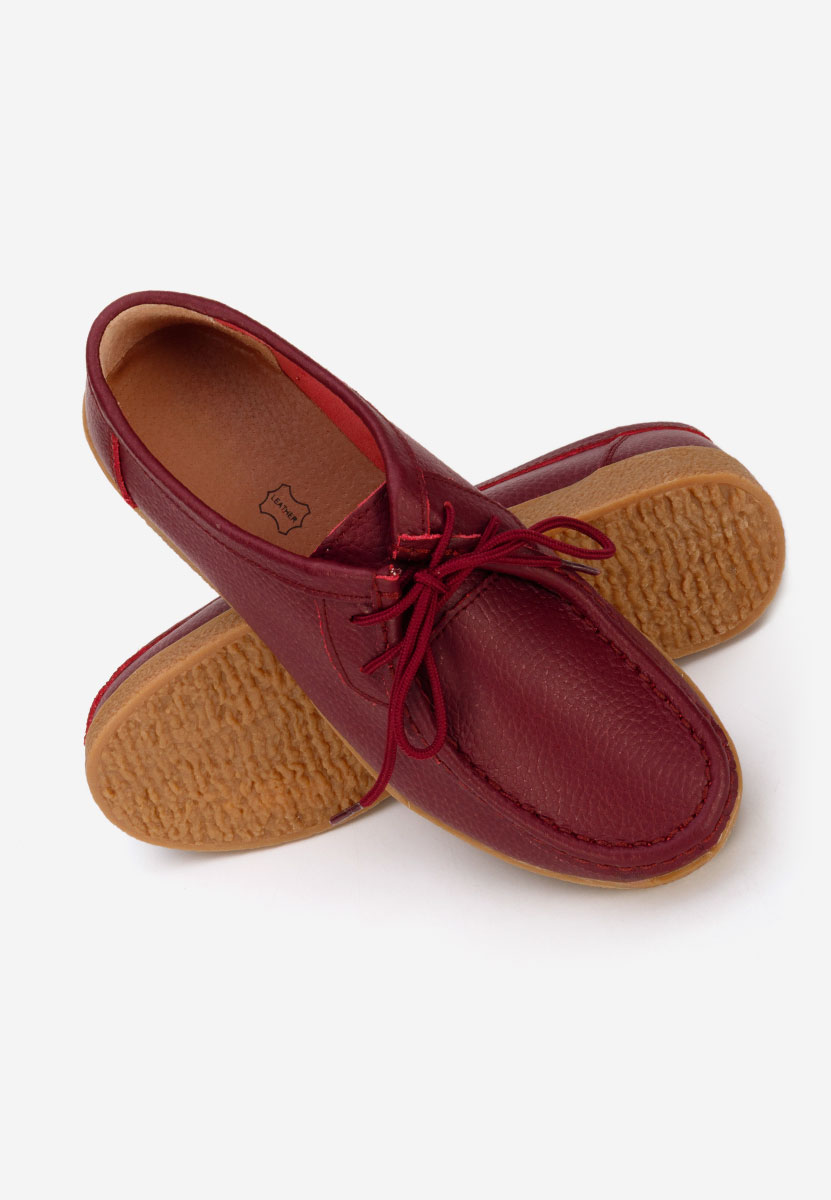 Μοκασίνια γυναικεια Afinia μπορντό