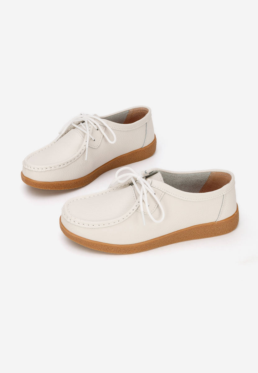 Μοκασίνια γυναικεια Afinia λευκά