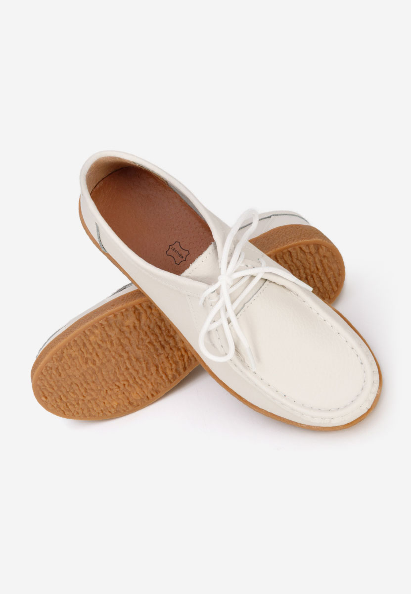 Μοκασίνια γυναικεια Afinia λευκά