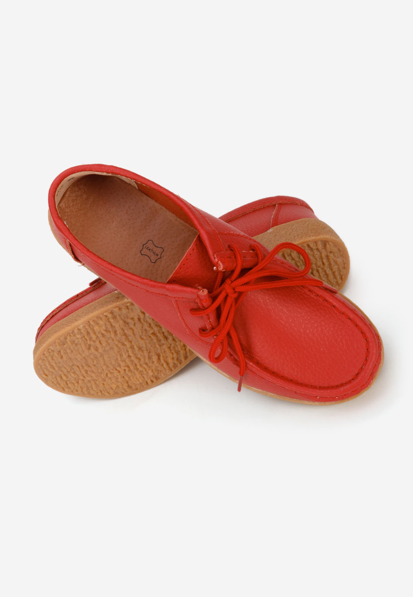 Μοκασίνια γυναικεια Afinia κοκκινο