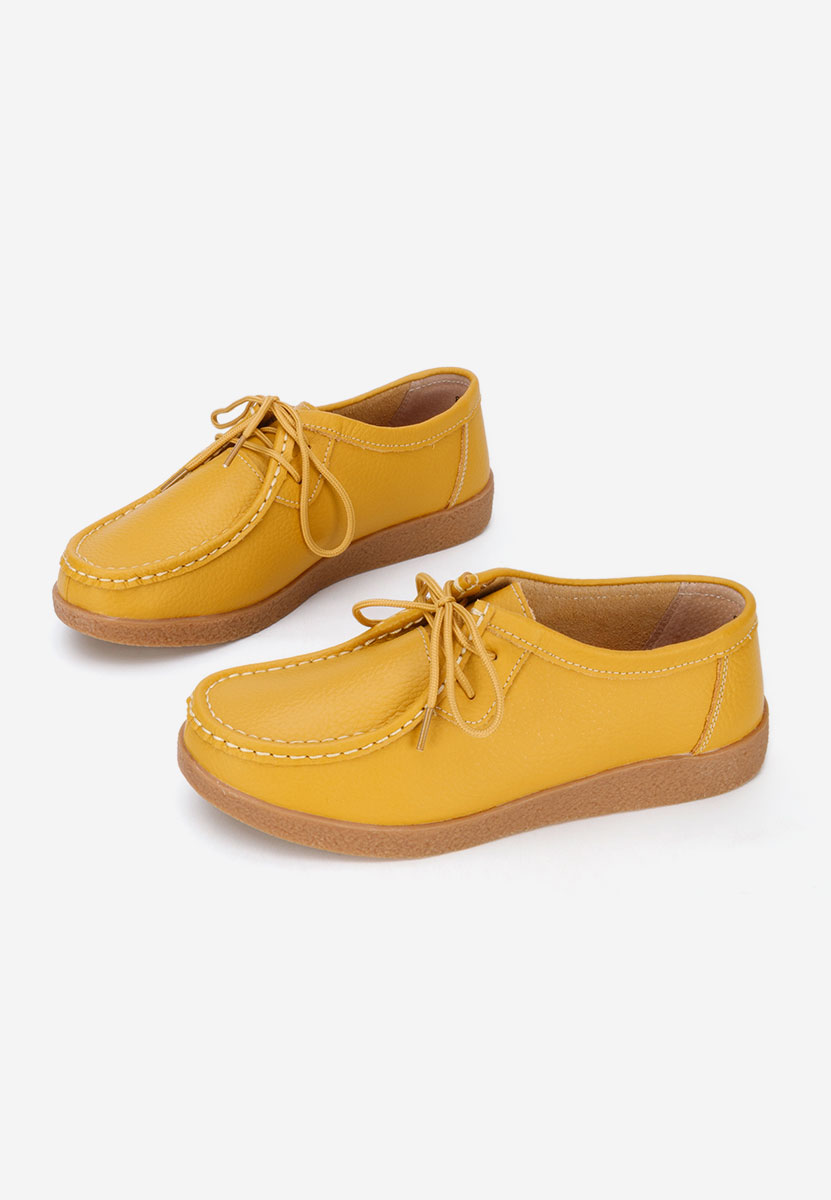 Μοκασίνια γυναικεια Afinia Κιντρινο