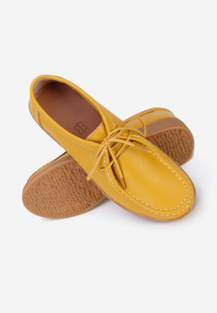 Μοκασίνια γυναικεια Afinia Κιντρινο