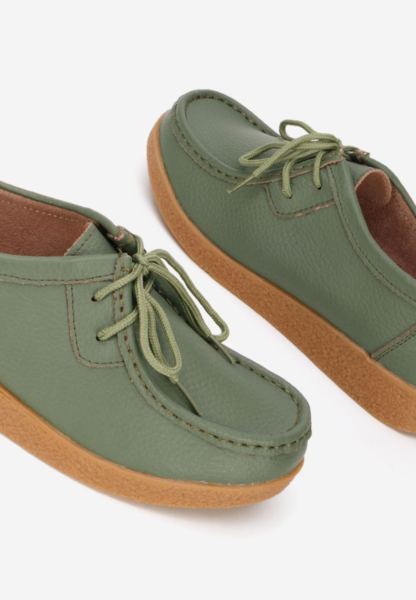 Μοκασίνια γυναικεια Afinia πρασινο