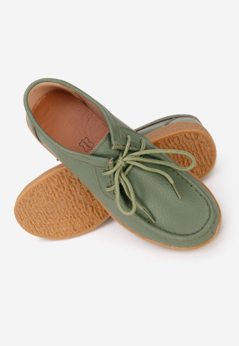 Μοκασίνια γυναικεια Afinia πρασινο