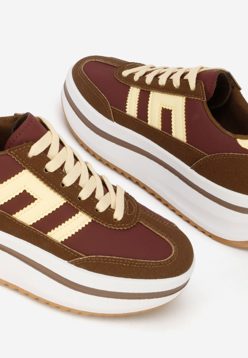 Sneakers με πλατφόρμα Jesie καφε
