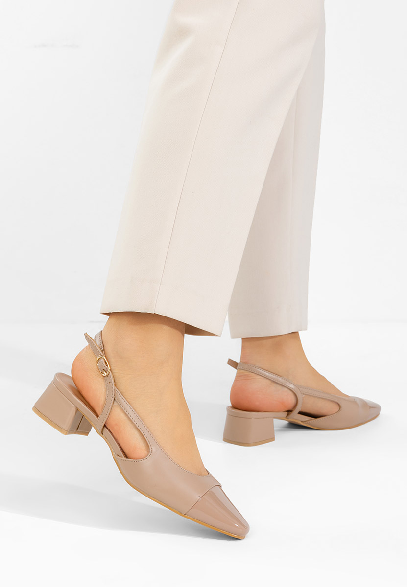 Γόβες slingback Alexonia χακι