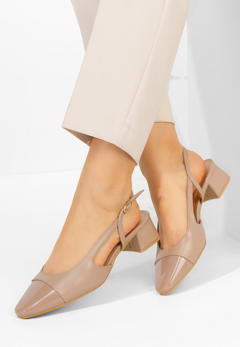 Γόβες slingback Alexonia χακι