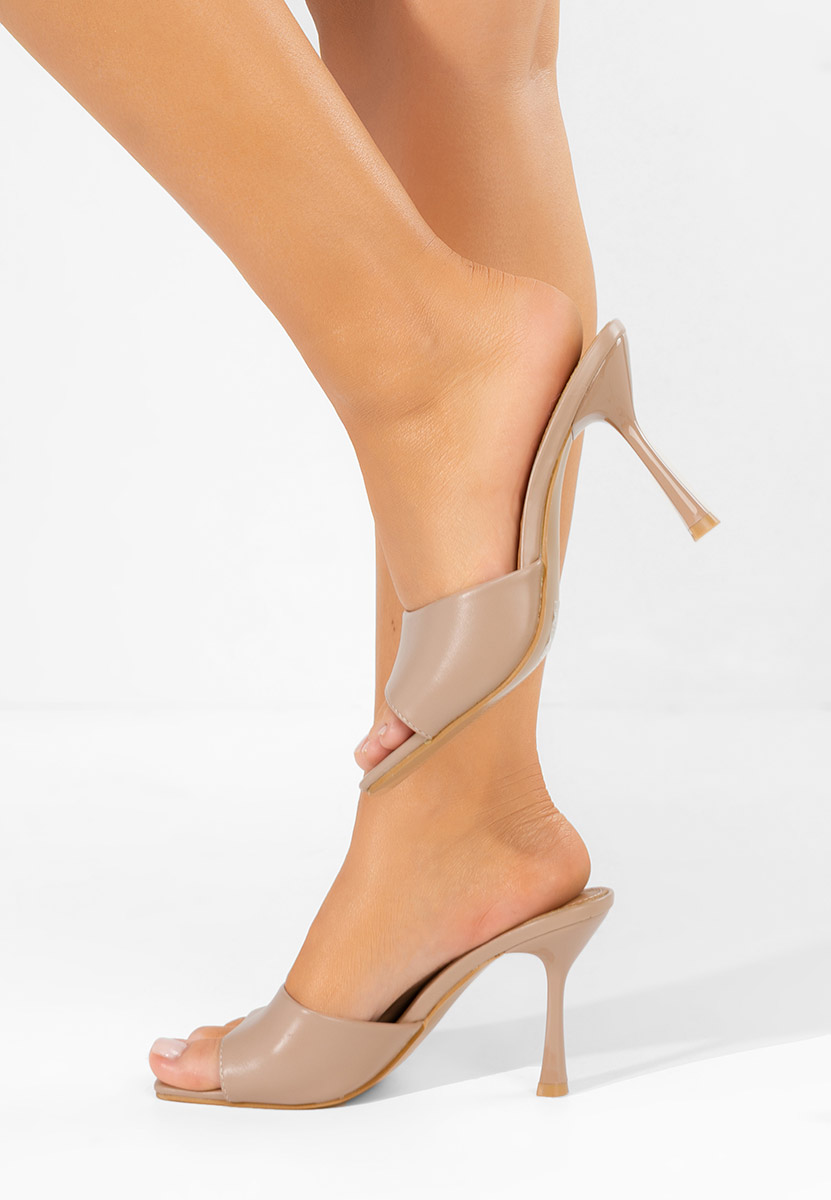 Mule με τακούνι Eliseia V2 χακι