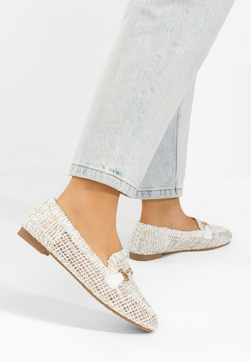 Μοκασίνια γυναικεια Cameilia λευκά