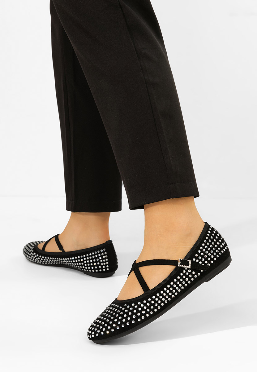 Μπαλαρίνεσ με λουράκι Karemy μαύρα