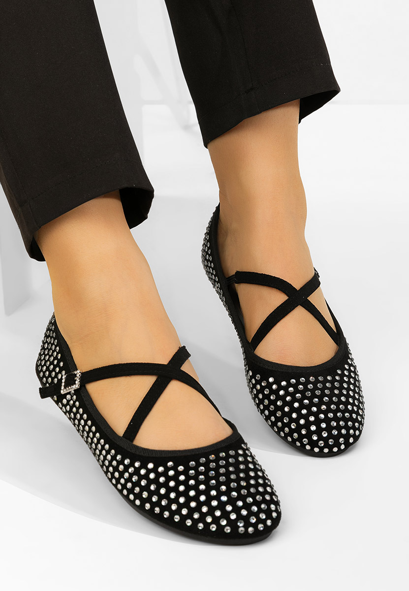 Μπαλαρίνεσ με λουράκι Karemy μαύρα