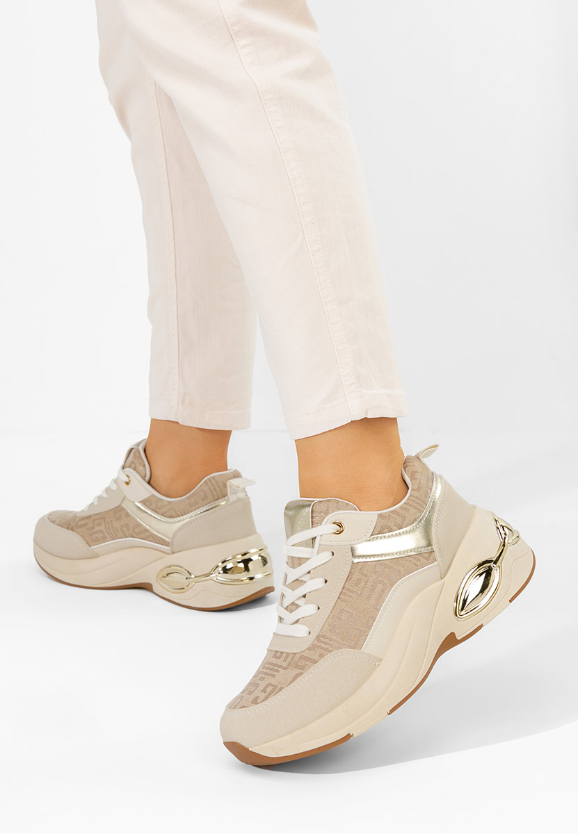 Sneakers με πλατφόρμα Nezela μπεζ