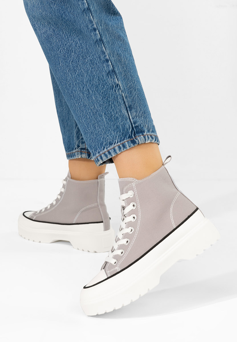 Γυναικεία sneakers αστραγάλο Fiorela γκρι