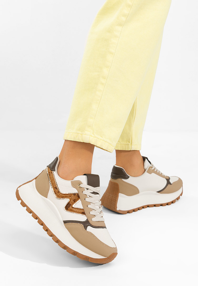 Sneakers με πλατφόρμα Catrinela χακι