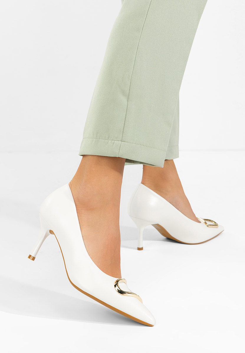 Γόβες στιλέτο Cecinia λευκά