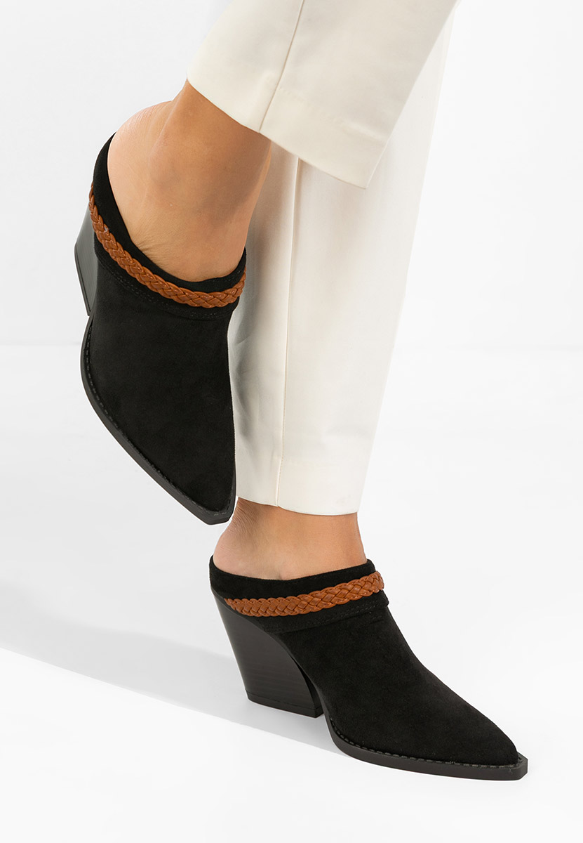 Mules με τακουνι Marlenia μαύρα