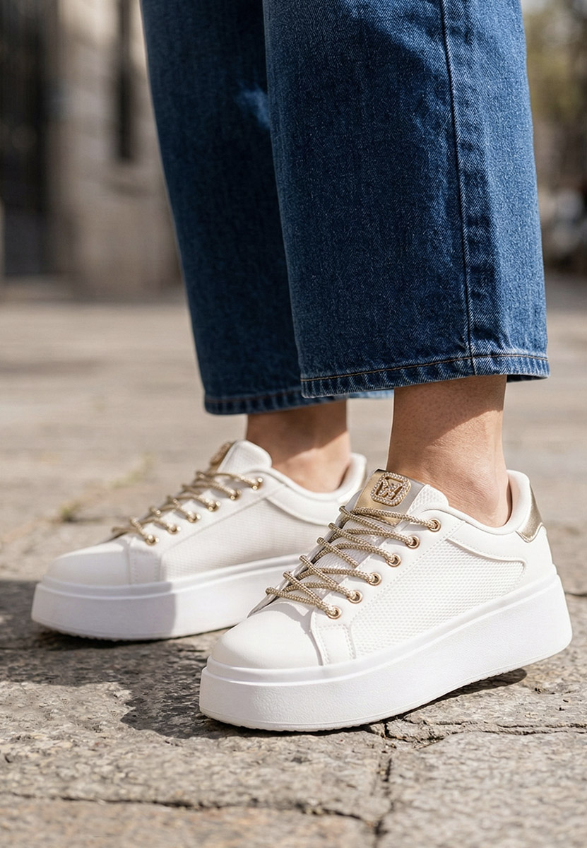 Sneakers με πλατφόρμα Shauna λευκά